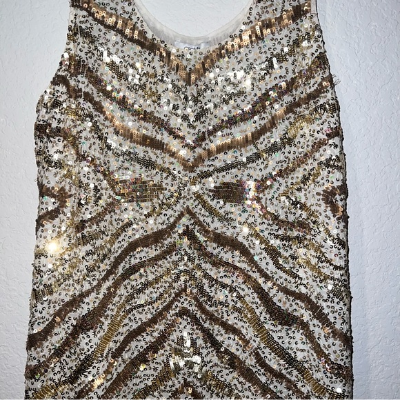 NWT Cache gold sequin dress - Picture 2 of 5